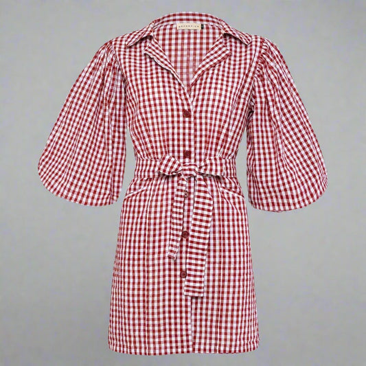 Dresses 100% Cotton Gingham Dress: Eco-Friendly and Adorable eco friendly - sustainable products bougie green