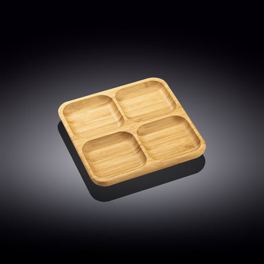 Home & Garden Bamboo Square Divided Dish eco friendly - sustainable products bougie green