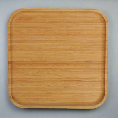 Home Bamboo Square Platter 12" inch X 12" inch | For Appetizers / Barbecue eco friendly - sustainable products bougie green