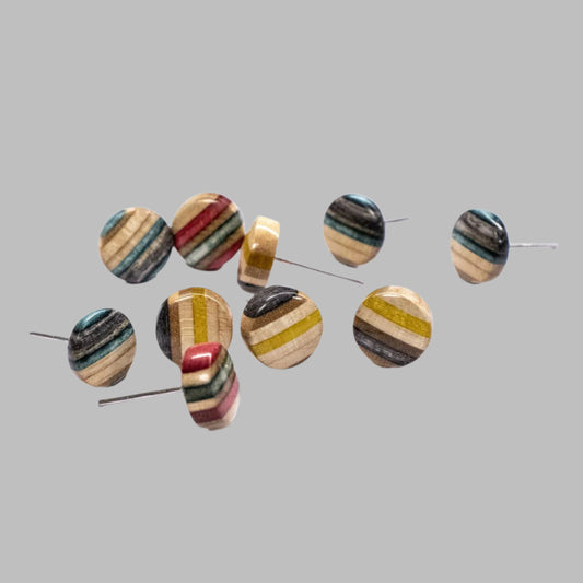 Uniquely Made Earrings Made from Recycled Skateboards