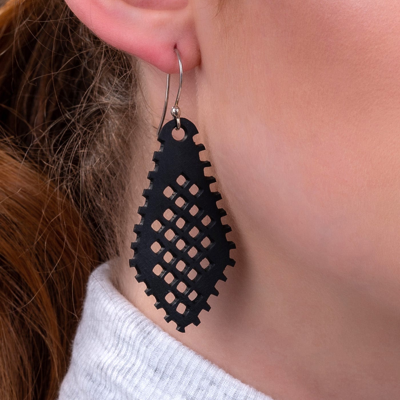 Jewelry & Watches Diamond Recycled Rubber Earrings eco friendly - sustainable products bougie green