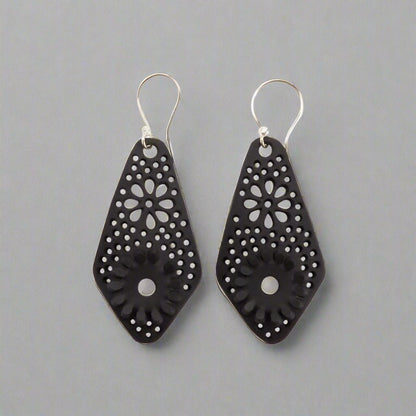 Jewelry & Watches Diamond Recycled Rubber Earrings eco friendly - sustainable products bougie green