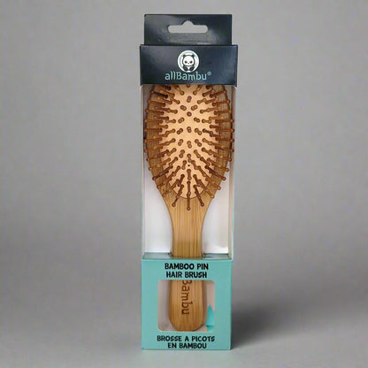 Bath & Beauty Eco-Friendly Bamboo Hairbrush – Natural Detangling, Anti-Static & Scalp Massage eco friendly - sustainable products bougie green