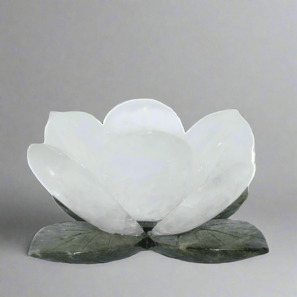 Home Flower Quartz Candleholder eco friendly - sustainable products bougie green