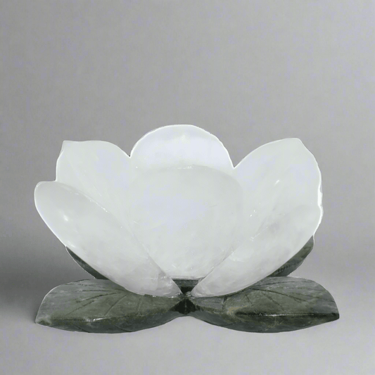 Home Flower Quartz Candleholder eco friendly - sustainable products bougie green