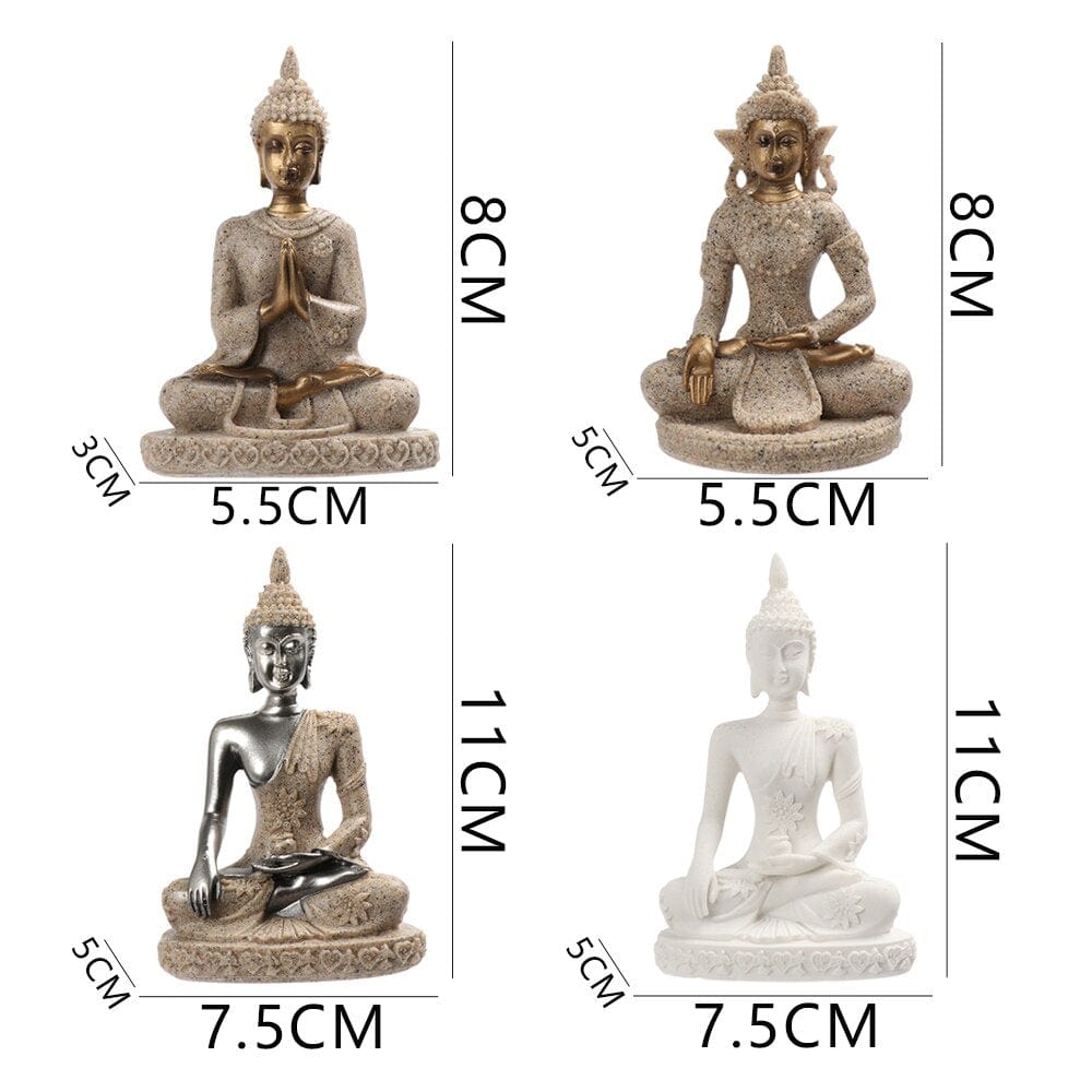 Home Hand-Carved Sandstone Buddha Meditation Figurine from Thailand eco friendly - sustainable products bougie green