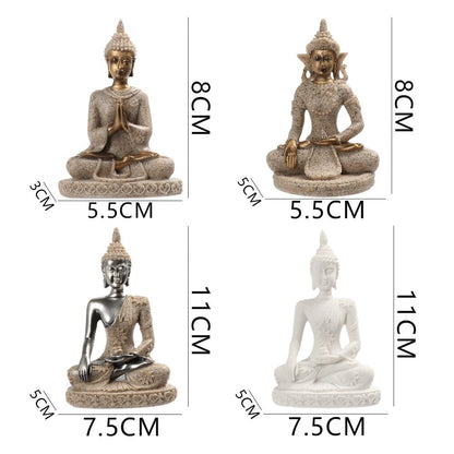 Home Hand-Carved Sandstone Buddha Meditation Figurine from Thailand eco friendly - sustainable products bougie green