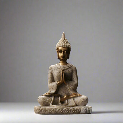 Home Hand-Carved Sandstone Buddha Meditation Figurine from Thailand eco friendly - sustainable products bougie green