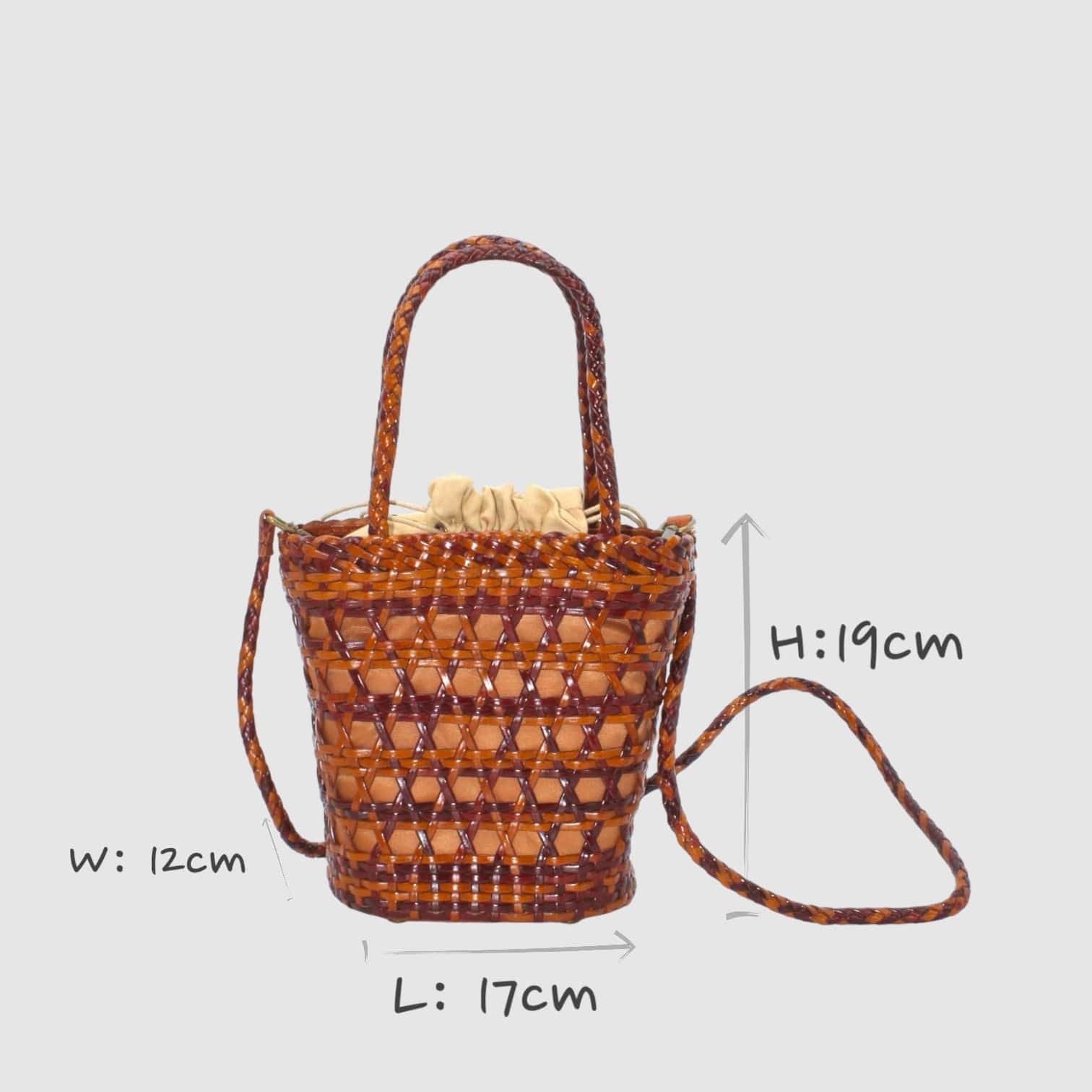 Handbags Luxurious Handcrafted Leather Basket Weaved Bag eco friendly - sustainable products bougie green