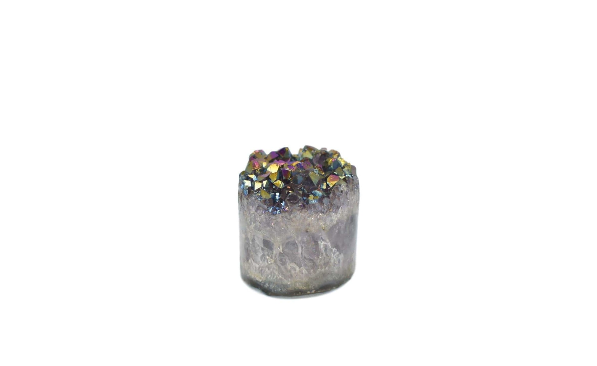 Home Metalized Amethyst Cylinder eco friendly - sustainable products bougie green