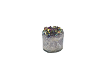 Home Metalized Amethyst Cylinder eco friendly - sustainable products bougie green