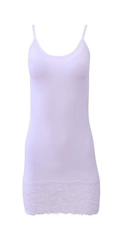 Lingerie & Underwear Modal Lace-Trimmed Full Slip Chemise. eco friendly - sustainable products bougie green