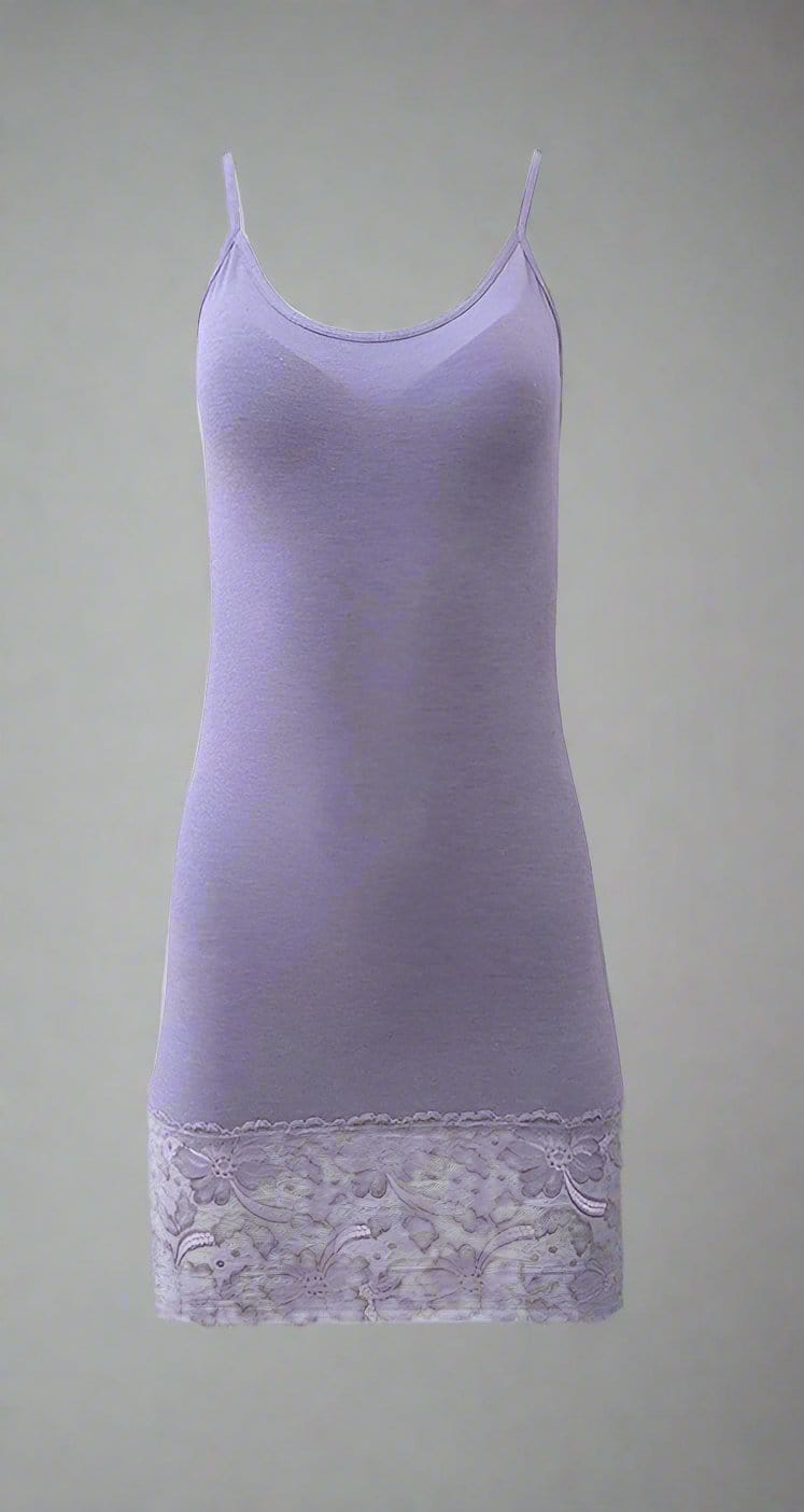 Lingerie & Underwear Modal Lace-Trimmed Full Slip Chemise. eco friendly - sustainable products bougie green