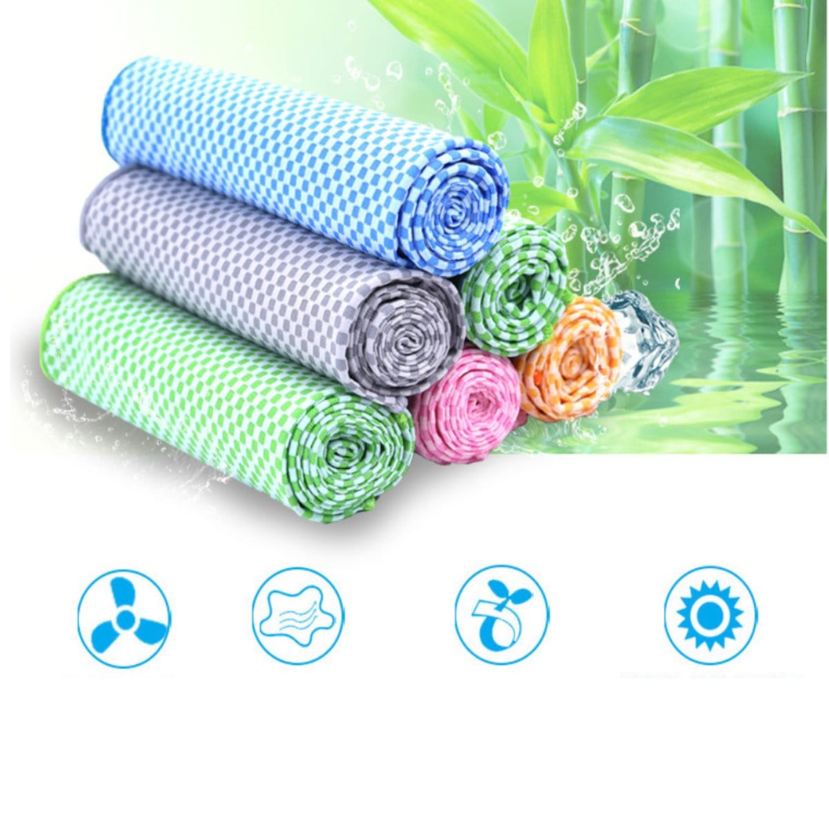 Activewear Natura Super Cool Bamboo Towel In A Bottle - 2 PK eco friendly - sustainable products bougie green