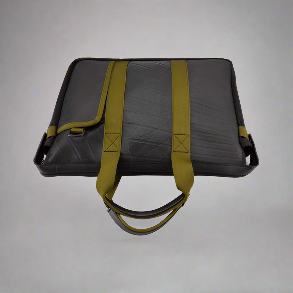 Accessories Nebula Recycled Inner Tube Padded Vegan Laptop Bag eco friendly - sustainable products bougie green