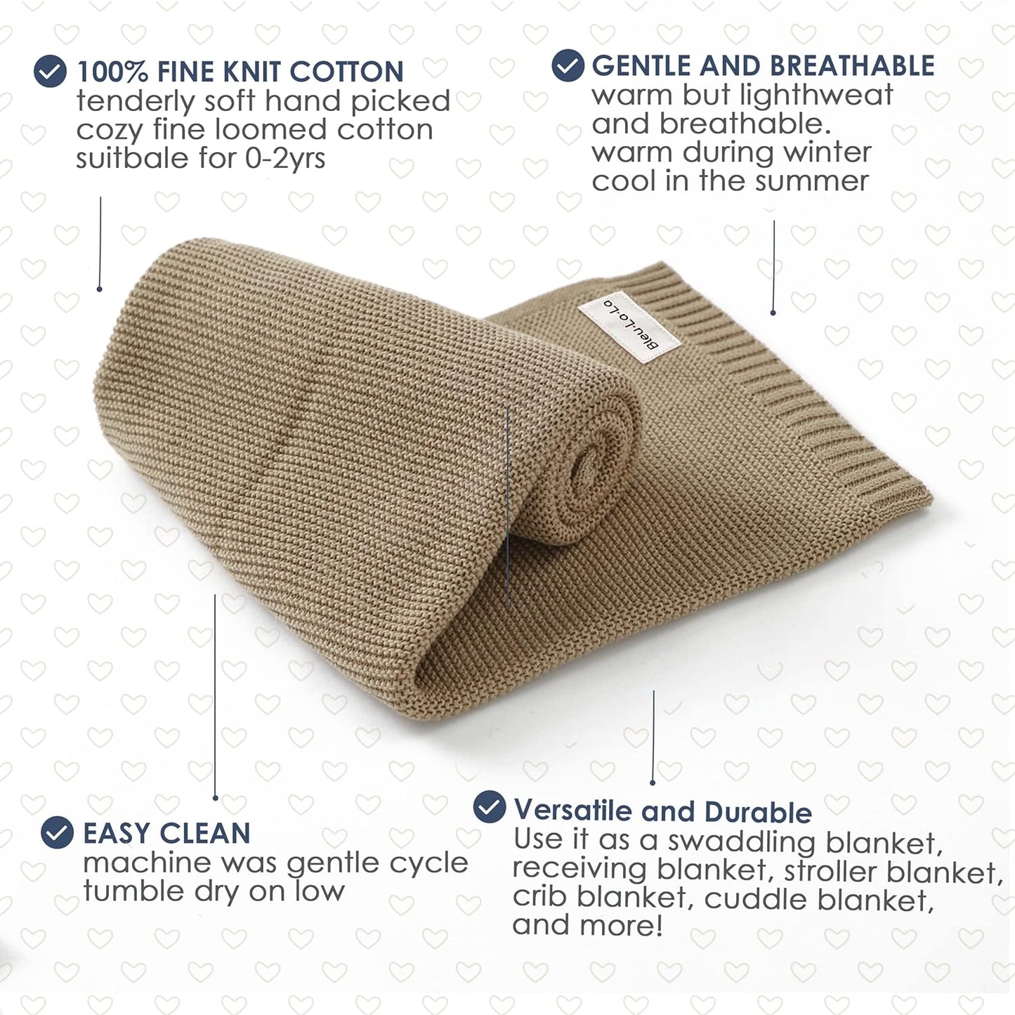 Blankets & Pillows Organic Cotton Baby Swaddle Blanket: Soft, Breathable, and Safe eco friendly - sustainable products bougie green