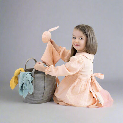 Kids OrganicEra Organic Muslin Peter Pan Collar Dress, Salmon eco friendly - sustainable products bougie green