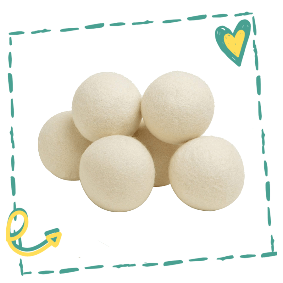 Home Reusable Wool Dryer Balls - Natural Fabric Softener eco friendly - sustainable products bougie green