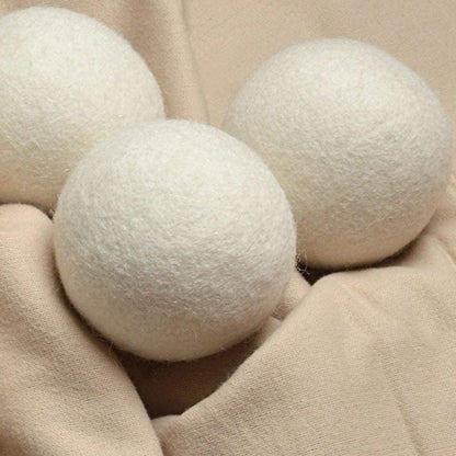 Home Reusable Wool Dryer Balls - Natural Fabric Softener eco friendly - sustainable products bougie green