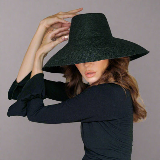 Hats RIRI Jute Straw Hat, in Black eco friendly - sustainable products bougie green