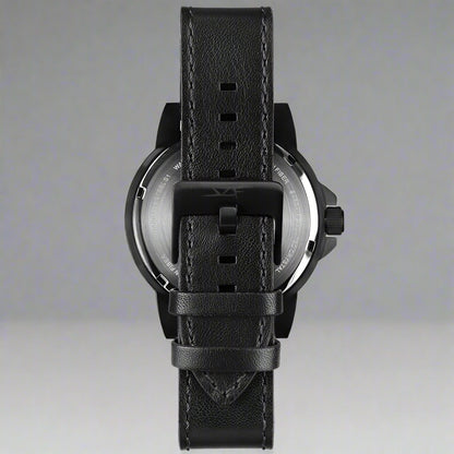 Sleek Carbon Fiber Watch with Leather Strap