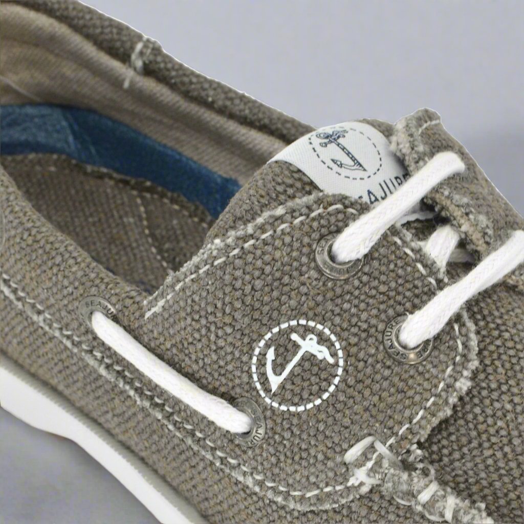 Mens Sustainable Men Vegan Hemp and Cotton Boat Shoes eco friendly - sustainable products bougie green