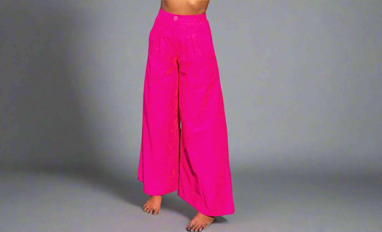 Women's Clothing Wide-leg Pants In Hot Pink eco friendly - sustainable products bougie green