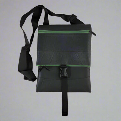 Jewelry & Watches Upcycled Rubber Crossbody Bag - Unique and Sustainable eco friendly - sustainable products bougie green