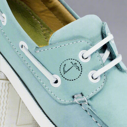 Womens Women’s Nautical Nubuck Leather Boat Shoe eco friendly - sustainable products bougie green