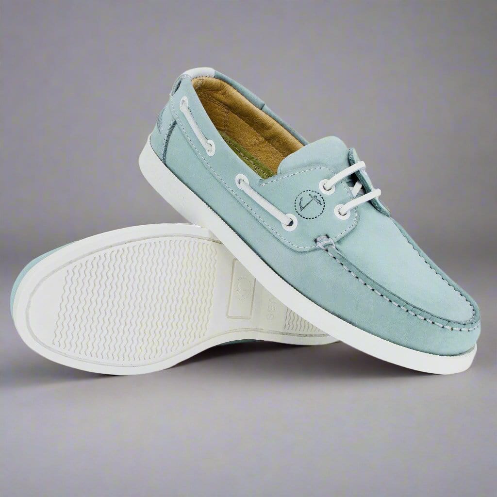 Womens Women’s Nautical Nubuck Leather Boat Shoe eco friendly - sustainable products bougie green