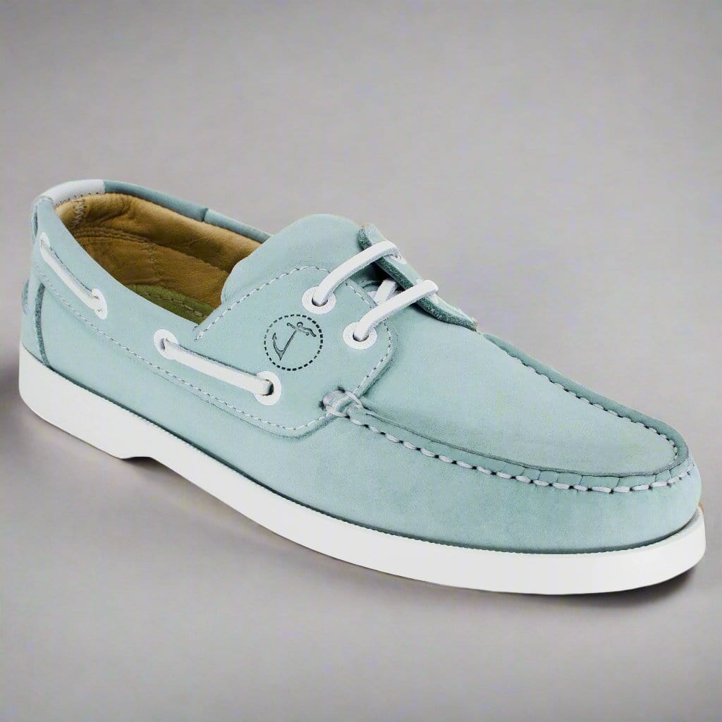 Womens Women’s Nautical Nubuck Leather Boat Shoe eco friendly - sustainable products bougie green