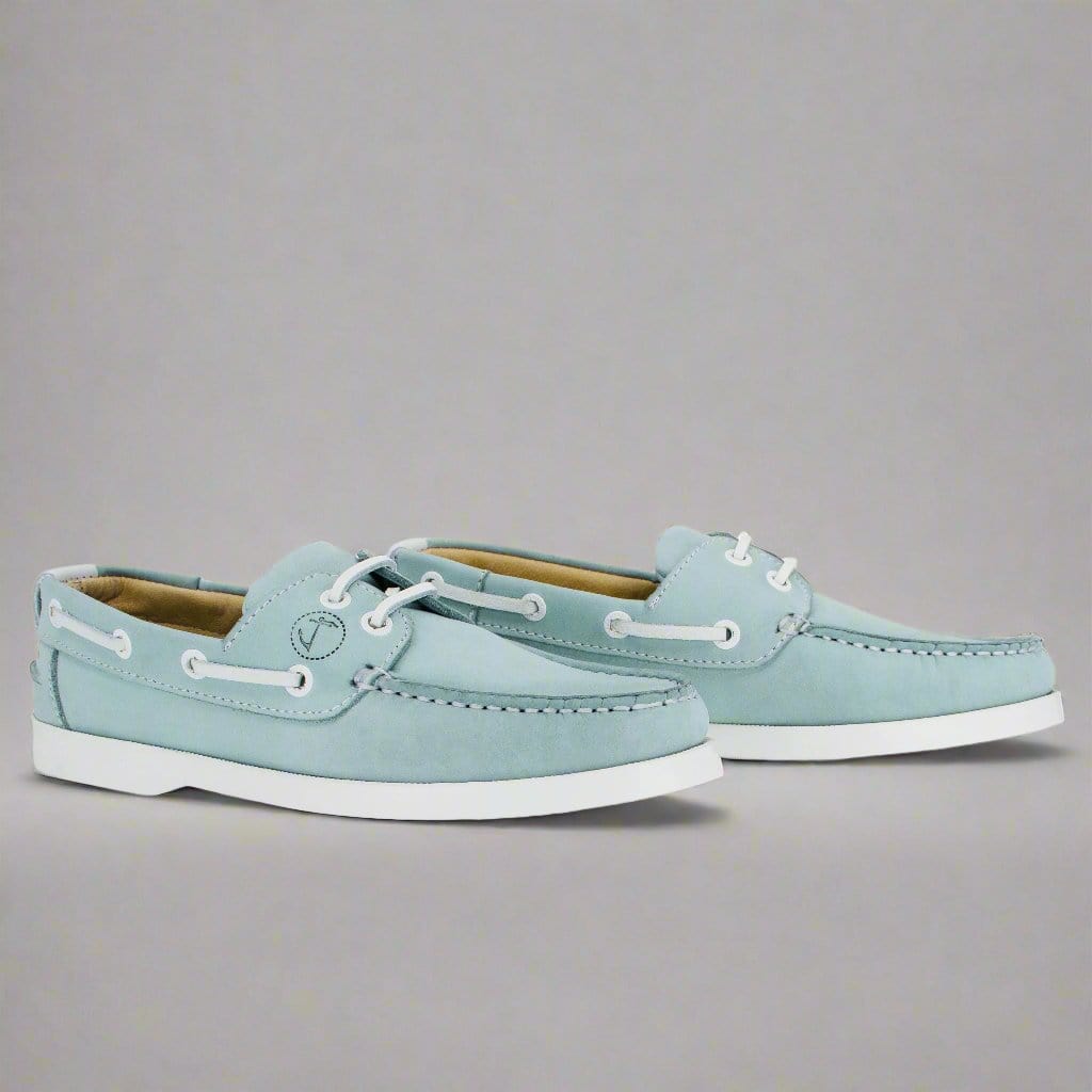 Womens Women’s Nautical Nubuck Leather Boat Shoe eco friendly - sustainable products bougie green