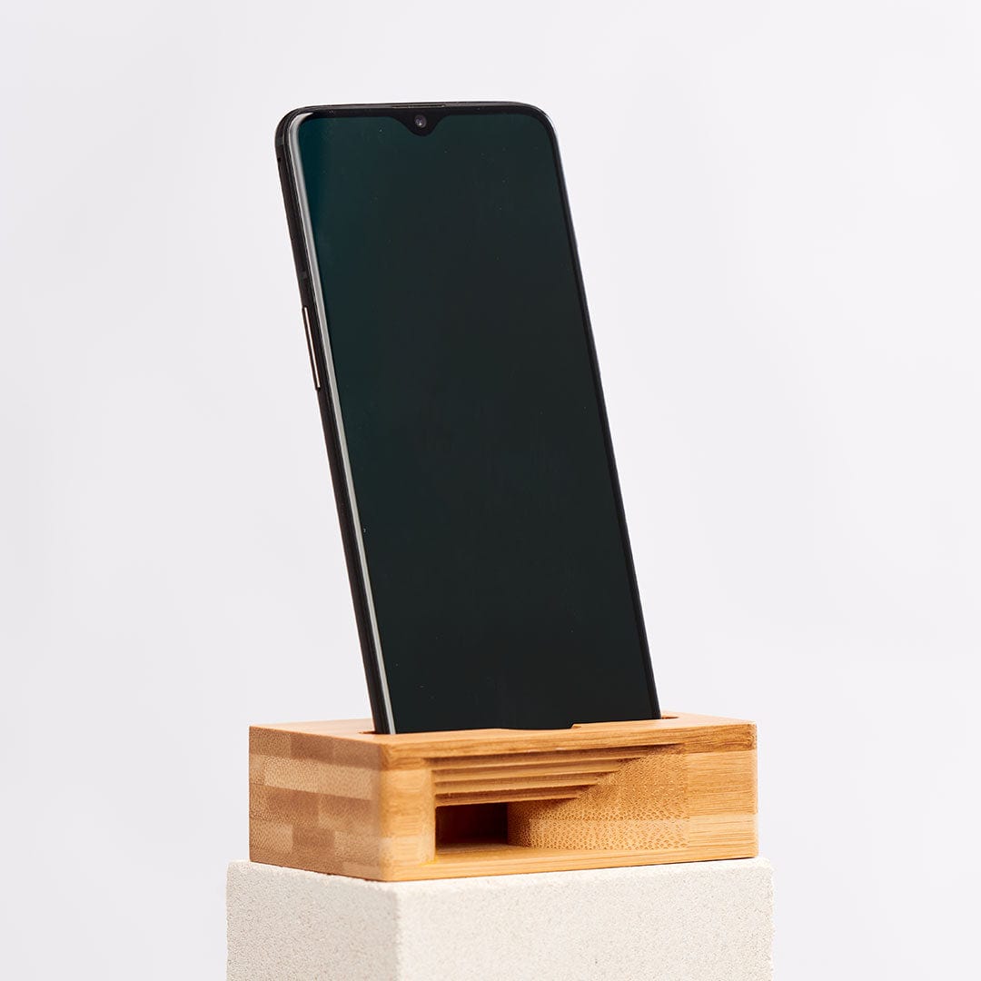 Mobile & Laptop Accessories Woodland Mouse: Bamboo Phone Stand and Sound Amplifier eco friendly - sustainable products bougie green